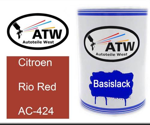 Citroen, Rio Red, AC-424: 500ml Lackdose, von ATW Autoteile West.